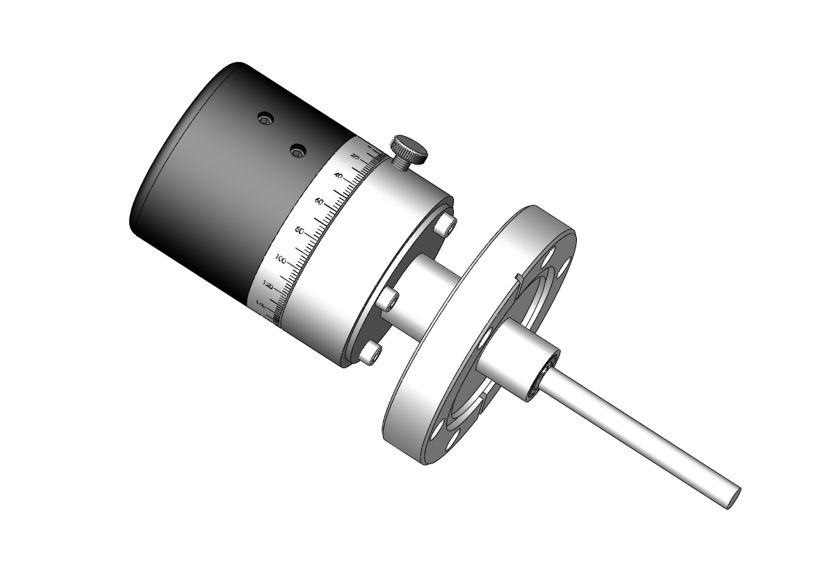 FPRM-133275-25 CL FPRM Series Precision Rotary Mechanical Feedthroughs Electron Beam Gun Manipulation Motion Sample Handling