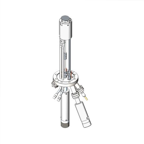 Rod Fed e-Gun TM .25 & O.D. Rod With Manual Source Shutter 4.5 O.D. CF Flange Outline Drawing For Catalog
