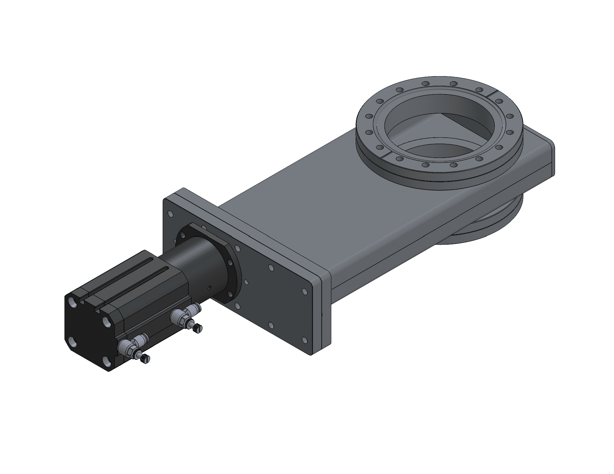 TLG4000-220-21(600400)-1200_GATE_VALVE_4.0_I.D._6.0_O.D._CF_PORT_FLANGES_METAL_SEAL_BONNET_PNEUMATIC