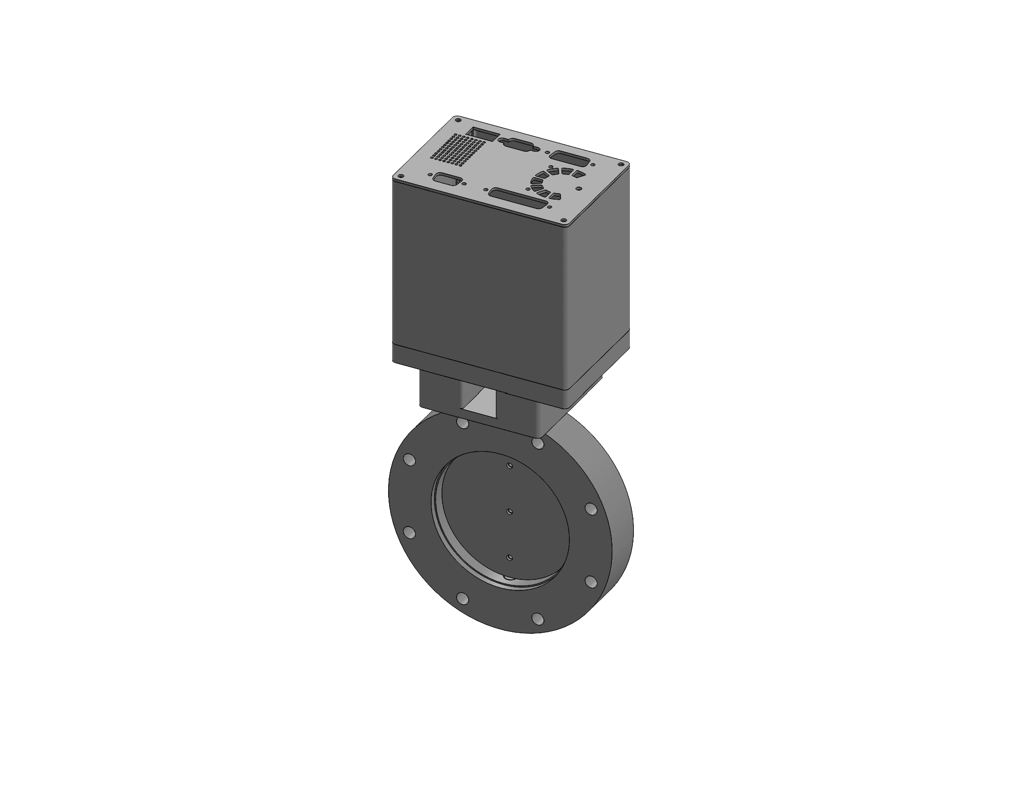 BFV-ISO100F-SST-RS232_Butterfly Valve_ISO100F_FLANGES_MOTORIZED_OUTLINE_DRAWING – ICON
