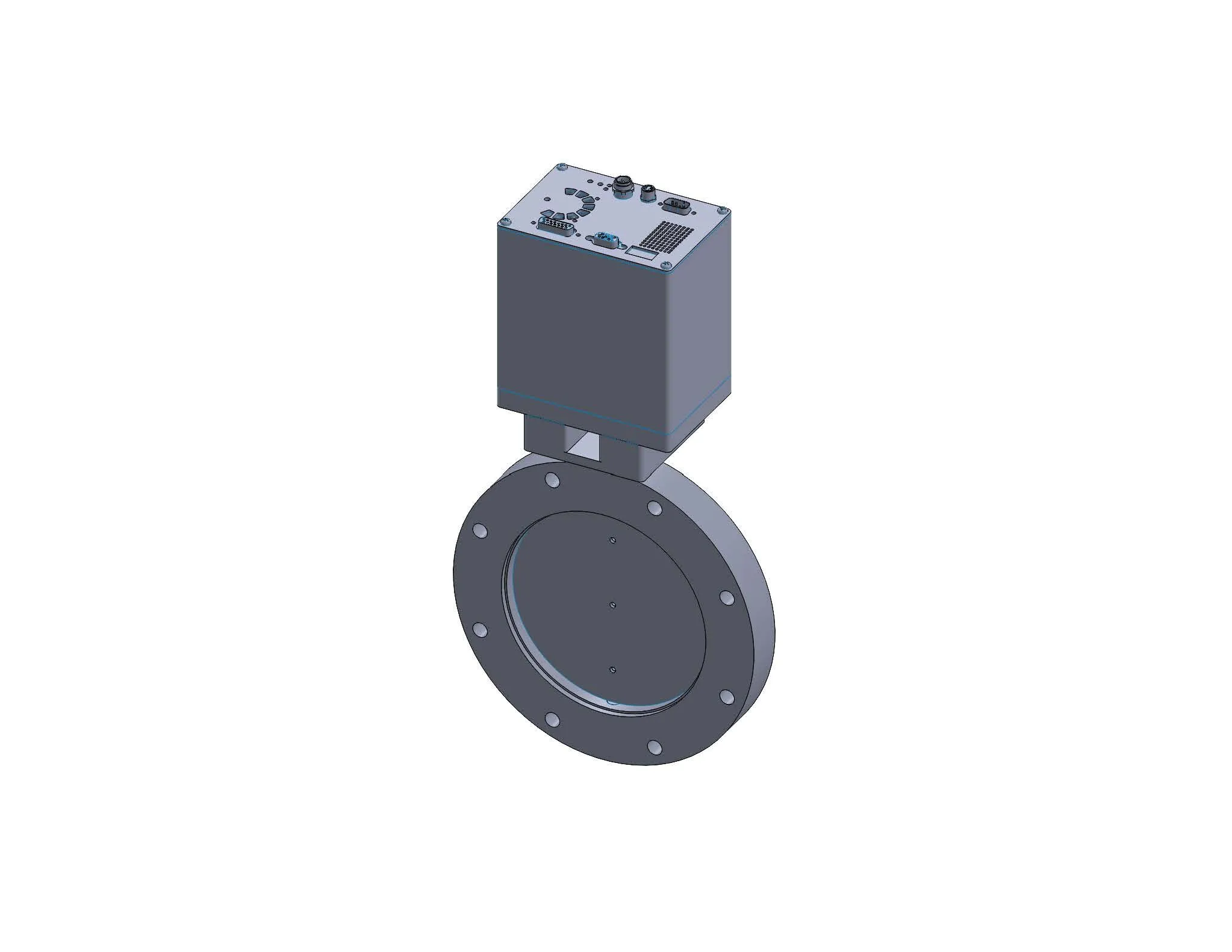 BFV-ISO160F-SST-RS232_Butterfly Valve_ISO160F_FLANGES_MOTORIZED_OUTLINE_DRAWING_