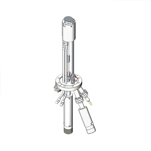 Rod Fed e-Gun TM .25 & O.D. Rod With Manual Source Shutter 4.5 O.D. CF Flange Outline Drawing For Catalog